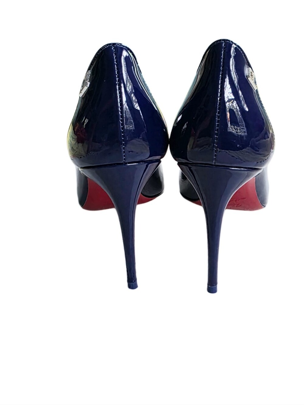 CHRISTIAN LOUBOUTIN Sporty Kate 85 Patent Leather Pumps In Galactiqueen Midnight - Picture 15 of 16